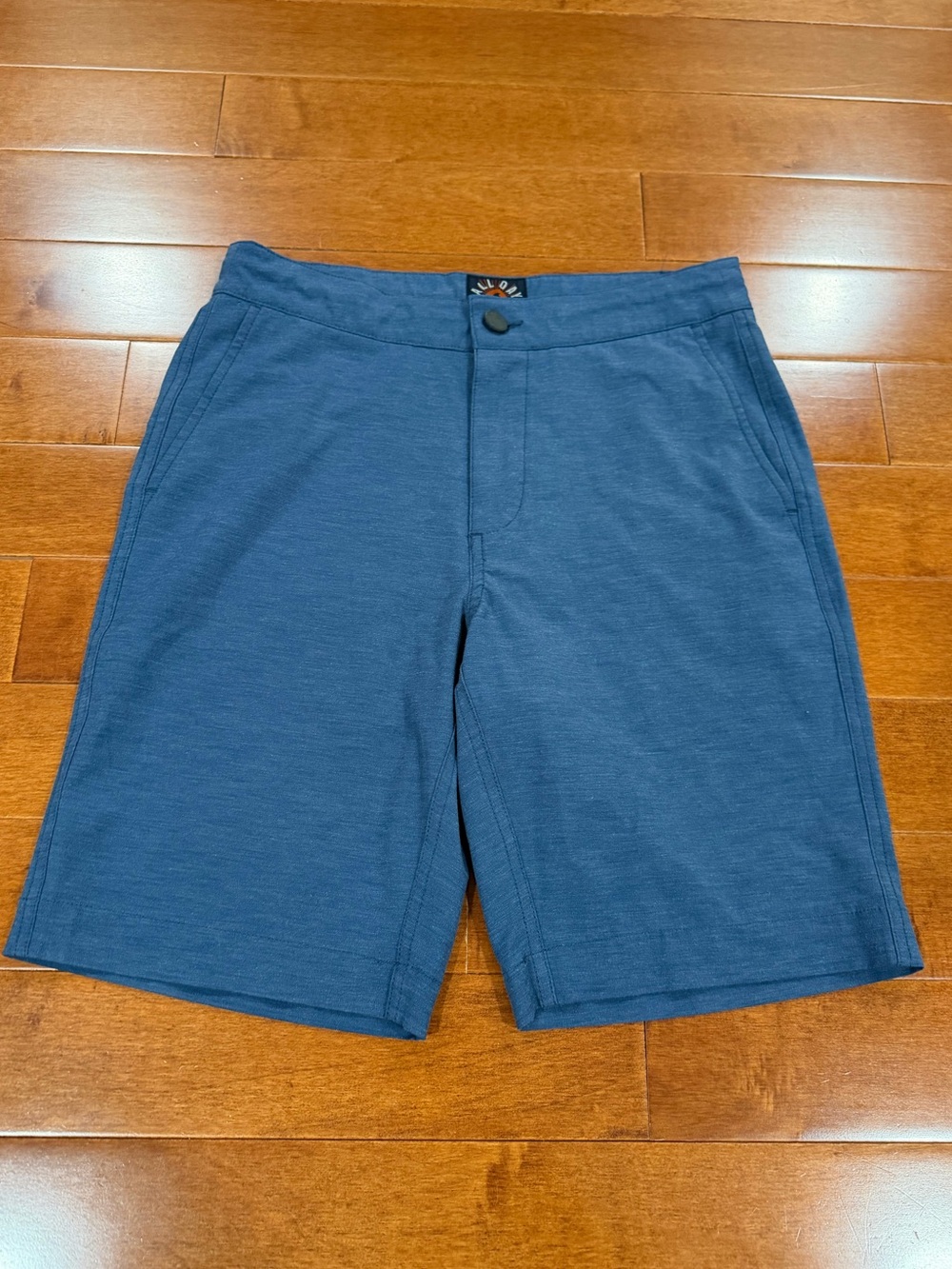 Faherty Mens Blue Interior Drawstring Zip Fly All Day Shorts Sz. 28